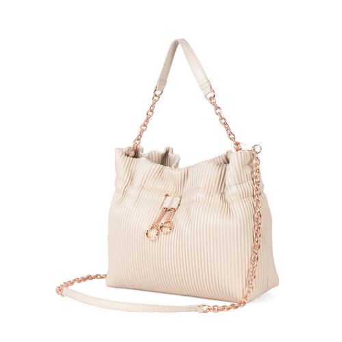 Bolso Drawstring Cloe Beige para Mujer