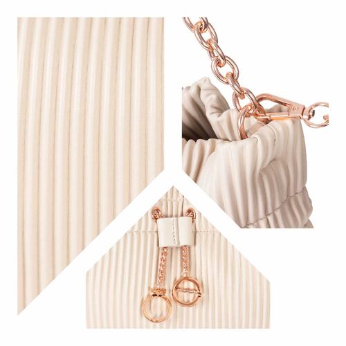 Bolso Drawstring Cloe Beige para Mujer