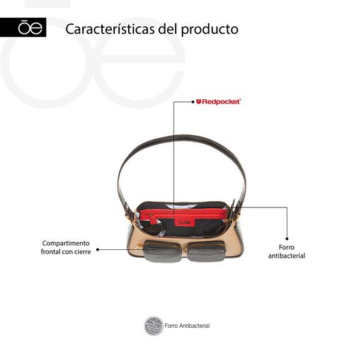 Bolso Lady Bag Cloe Café para Mujer