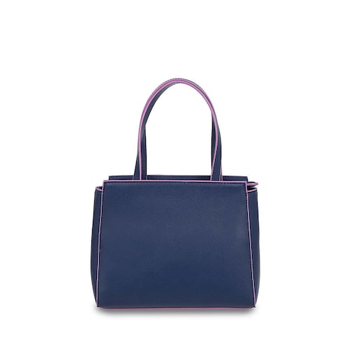 Bolso Satchel Color Marino Para Mujer Cloe