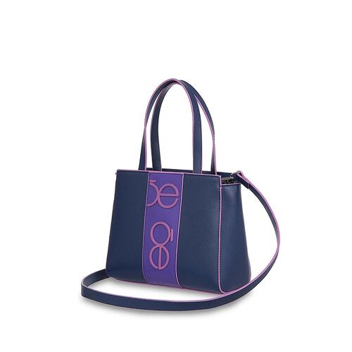 Bolso Satchel Color Marino Para Mujer Cloe