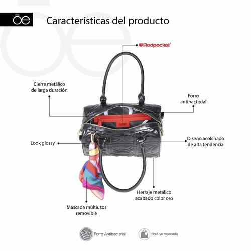 Bolso Bowling Cloe Camel para Mujer