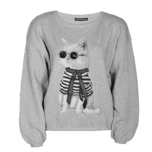 Suéter con estampado de gato para mujer Philosophy