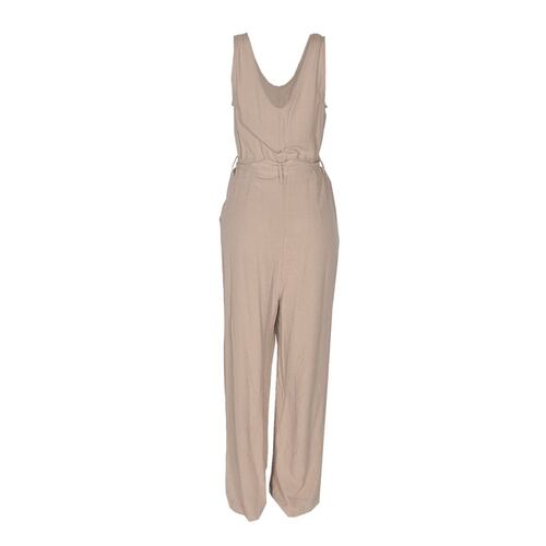 Jumpsuit para mujer, con cinta de amarre y botones Philosophy talla mediana color cafe claro modelo RP404