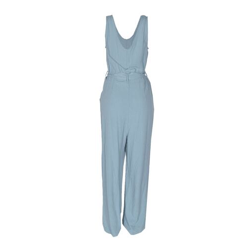 Jumpsuit para mujer, con cinta de amarre y botones Philosophy talla mediana color azul modelo RP404