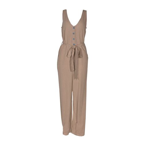 Jumpsuit para mujer, con cinta de amarre y botones Philosophy talla mediana color cafe modelo RP404