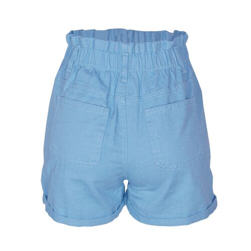 Short recto para mujer con botones y elástico Philosophy talla mediana color azul modelo 6616PM