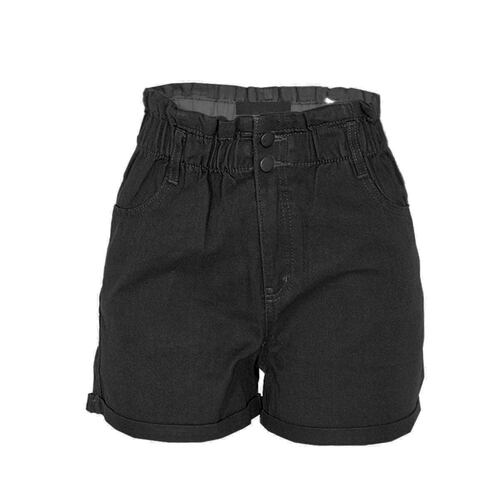 Short recto para mujer con botones y elástico Philosophy talla chica color negro modelo 6616PM