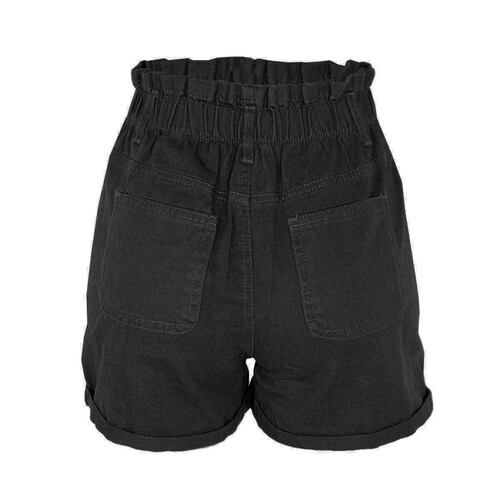 Short recto para mujer con botones y elástico Philosophy talla mediana color negro modelo 6616PM