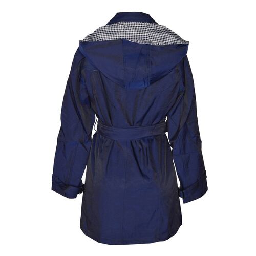 Gabardina Para Mujer, Con Botones Y Cinturón Philosophy Jr Talla Mediana Color Azul Obscuro Modelo GTL2039
