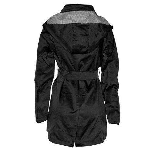 Gabardina Para Mujer, Con Broches Y Cinturón Philosophy Jr Talla Mediana Color Negro Modelo GPL2301