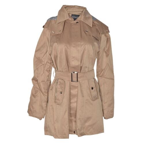Gabardina Para Mujer, Con Broches Y Cinturón Philosophy Jr Talla Extra Grande Color Beige Modelo GPL2301