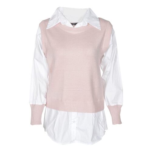Suéter Con Detalle Tipo Chaleco En Combinación Para Mujer Philosophy Jr