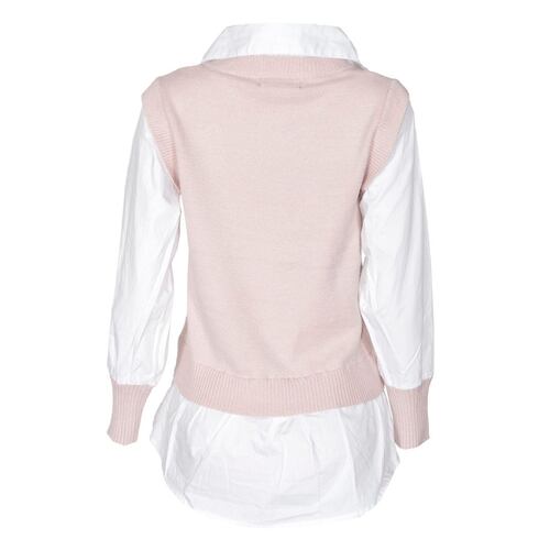 Suéter Con Detalle Tipo Chaleco En Combinación Para Mujer Philosophy Jr