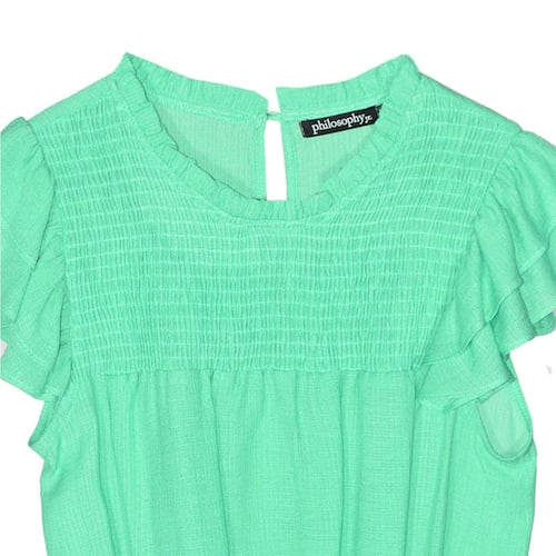 Blusa Para Mujer, Con Elástico En Pecho Philosophy Jr Talla Mediana Color Verde Claro Modelo 11732
