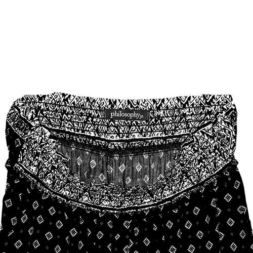 Pantalón amplio para mujer, con estampado y elástico en cintura Philosophy  Jr talla chica, color negro