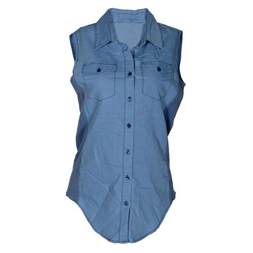 Blusa lisa sin tirantes con botones para mujer Philosophy Jr