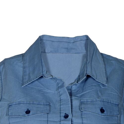 Blusa lisa sin tirantes con botones para mujer Philosophy Jr