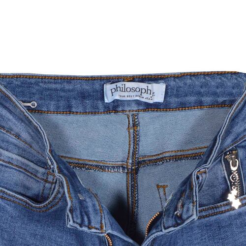 Jeans tipo skinny con bolsillos para mujer Philosophy Jr