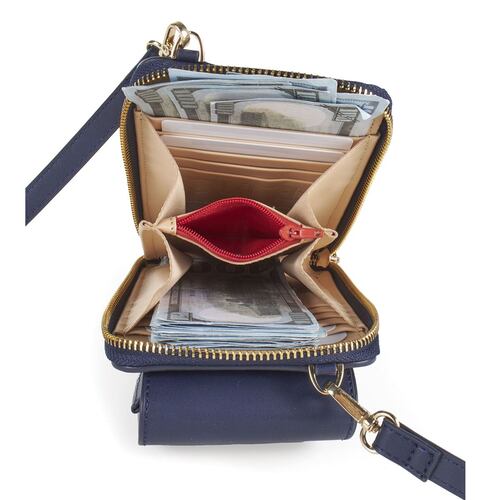Billetera Porta Celular Cloe Azul para Mujer