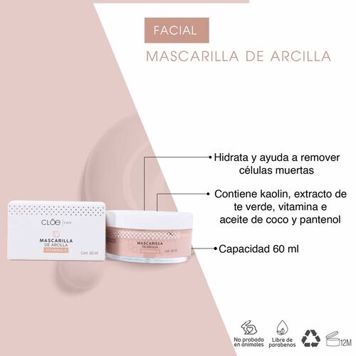 Mascarilla de Arcilla Cloe 60ml