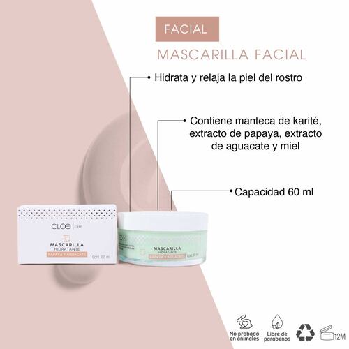 Mascarilla de Aguacate Cloe 60ml