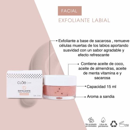 Exfoliante de Sandia para Labios Cloe 15ml
