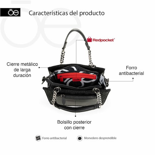 Bolso Satchel Cloe Color Magenta para Mujer