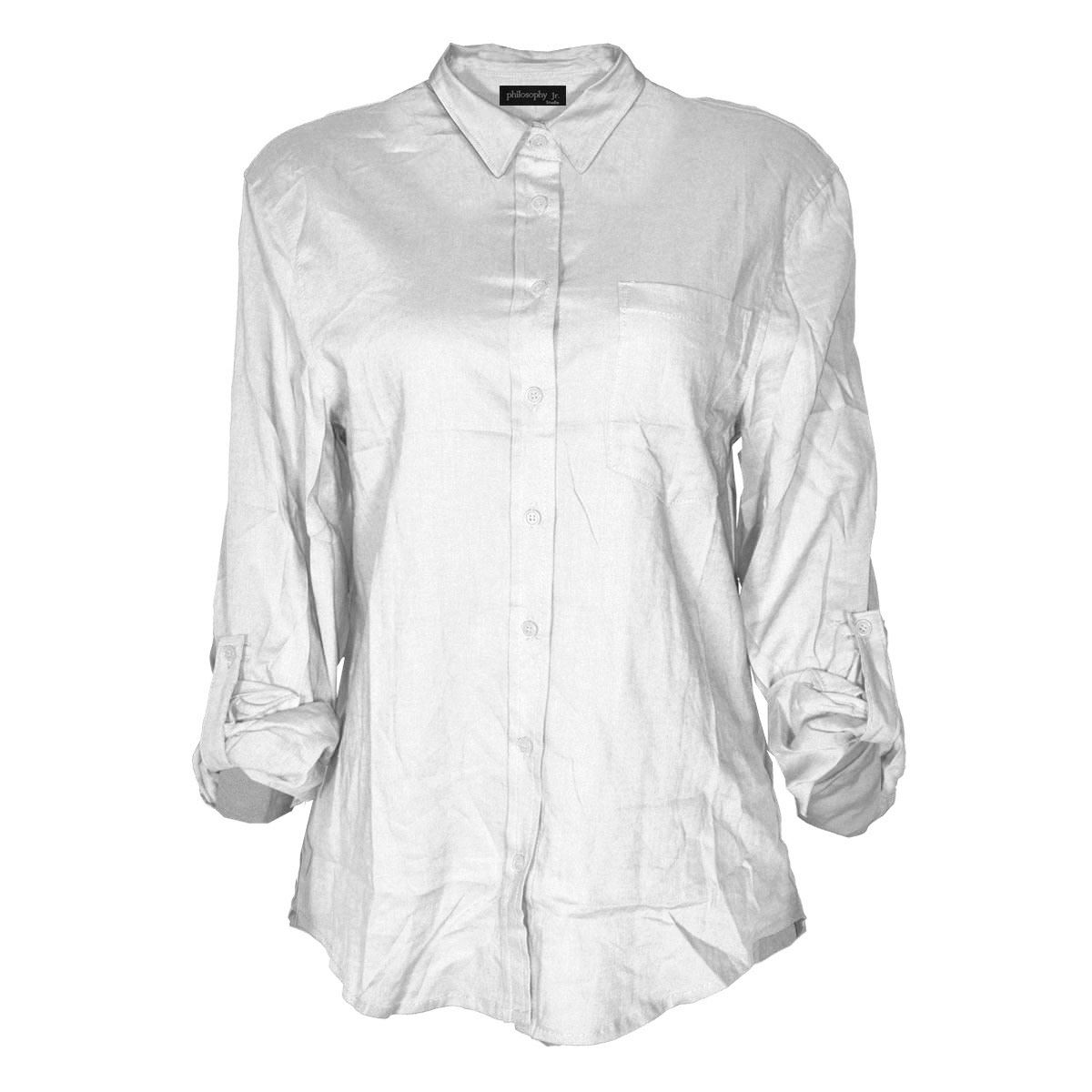 Blusa blanca lisa online de mujer