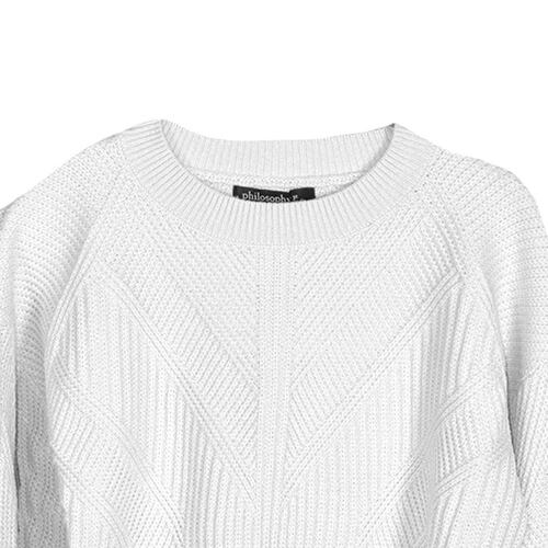 Suéter azul con textura para mujer Philosophy