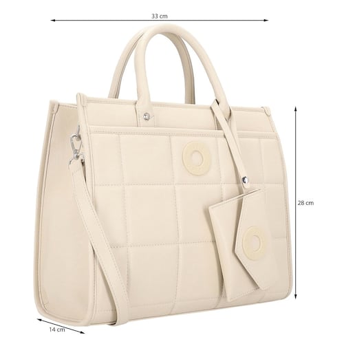 Bolso Satchel Westies Beige para Mujer