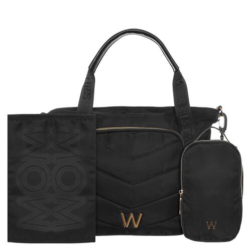 Pañalera Tote Westies Negra para Mujer
