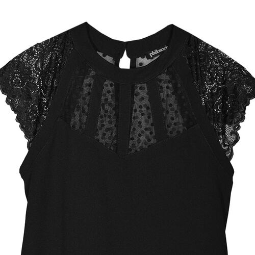 Blusa con encaje y transparencia para mujer Philosophy