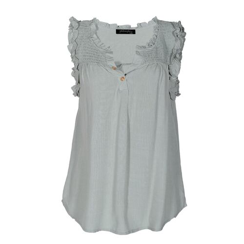 Blusa lisa con olanes para mujer Philosophy Talla  Chica