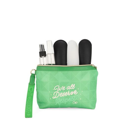 Cosmetiquera Cierre Sencillo Cloe Verde para Mujer