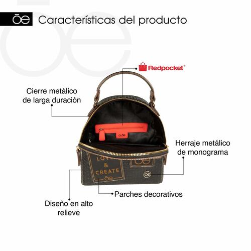 Bolso Backpack Rosa para Mujer Cloe