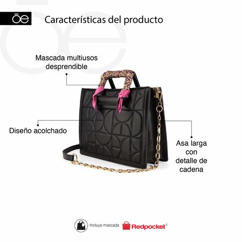 Bolso Satchel Cloe Negro para Mujer