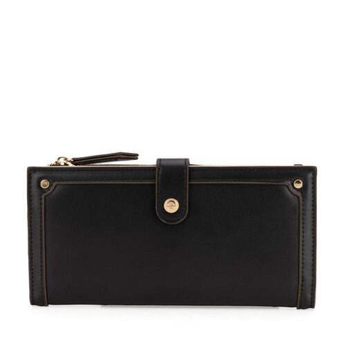 Billetera Flap Cloe Negra para Mujer