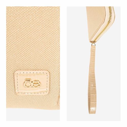 Billetera Cierre Sencillo Cloe Beige para Mujer