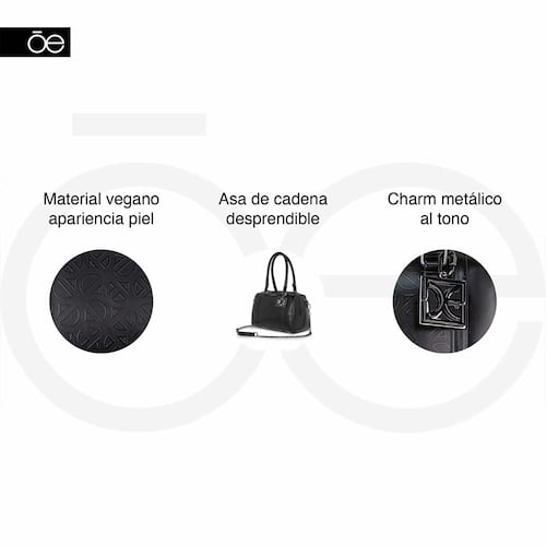 Bolso Bowling Cloe Negro para Mujer