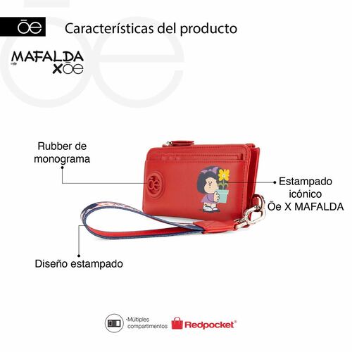 Billetera Hibrida Cloe Roja para Mujer