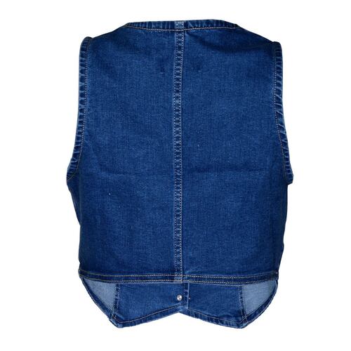 Chaleco tipo mezclilla con botones para mujer Philosophy (Talla Grande)