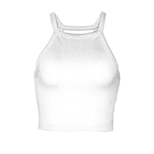 Top acanalado tipo halter para mujer Philosophy Jr Talla  Mediana Grande