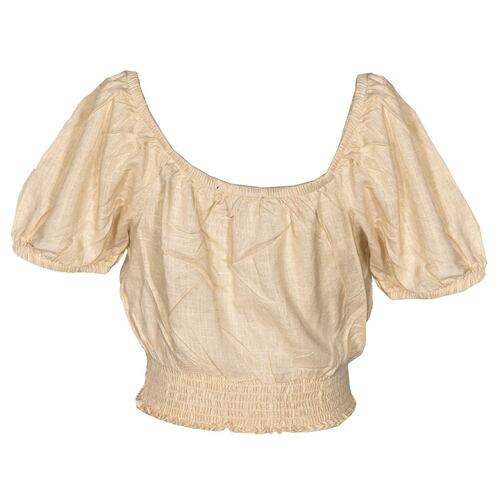 Blusa lisa con elástico en cintura y jareta para mujer Philosophy Talla Mediana