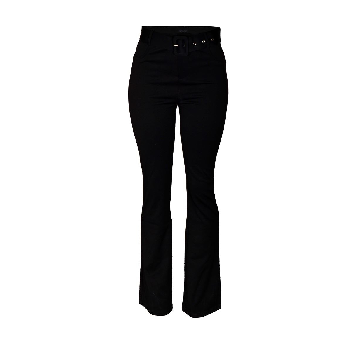 Pantalon con cinturon liso