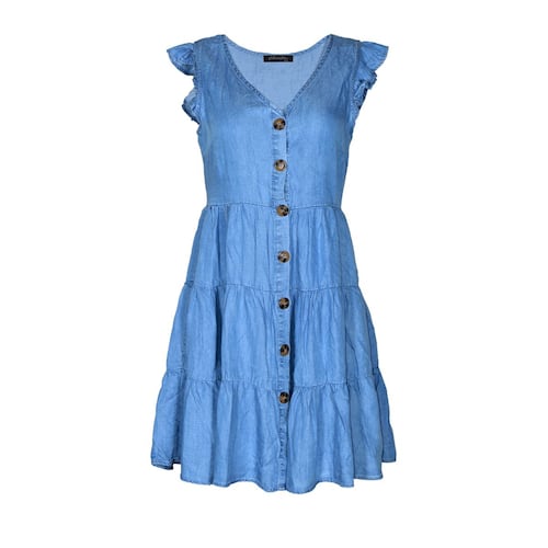 Vestido corto con olanes para mujer Philosophy talla chica