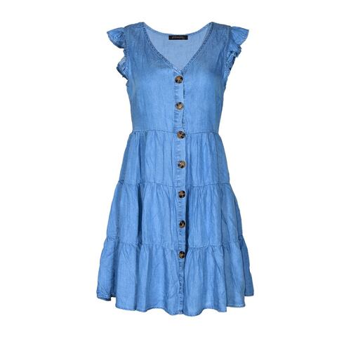 Vestido corto con olanes para mujer Philosophy talla mediano