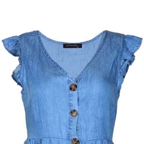 Vestido corto con olanes para mujer Philosophy talla mediano
