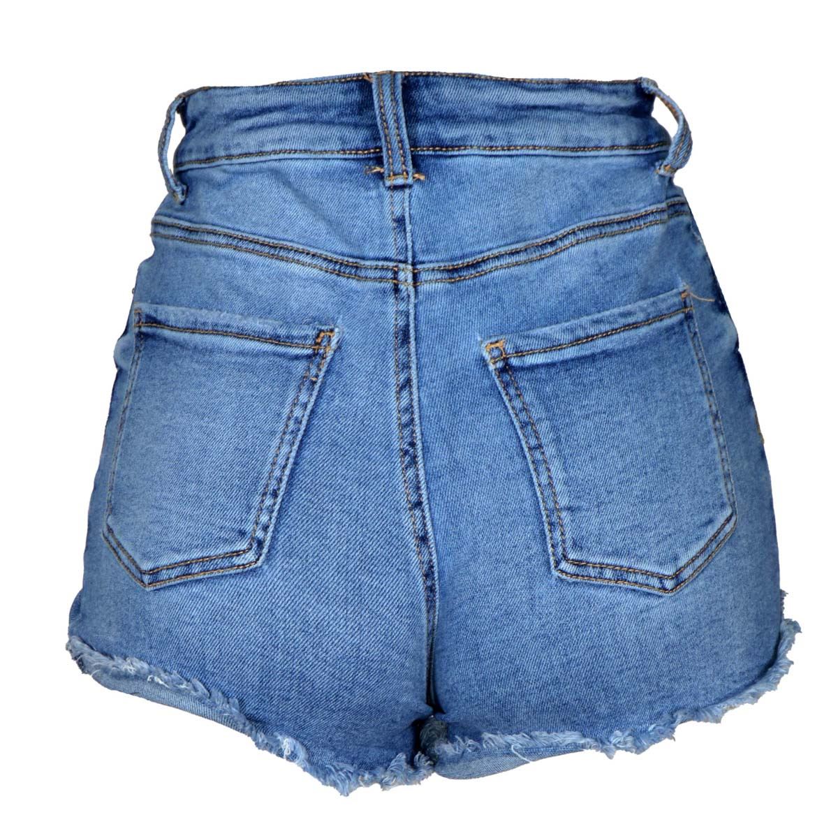 Shorts para mujer de mezclilla best sale