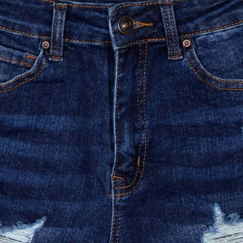 Short de mezclilla desgarrado con bolsillos para mujer Philosophy talla chica